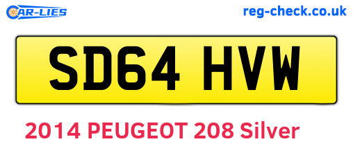 SD64HVW are the vehicle registration plates.
