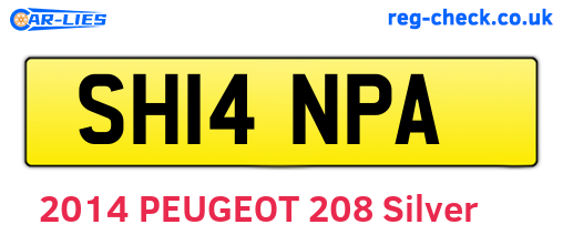 SH14NPA are the vehicle registration plates.