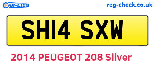 SH14SXW are the vehicle registration plates.