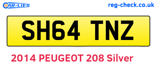 SH64TNZ are the vehicle registration plates.