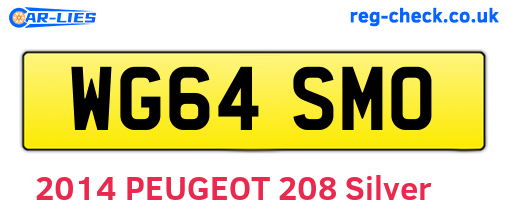 WG64SMO are the vehicle registration plates.