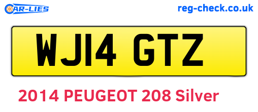 WJ14GTZ are the vehicle registration plates.