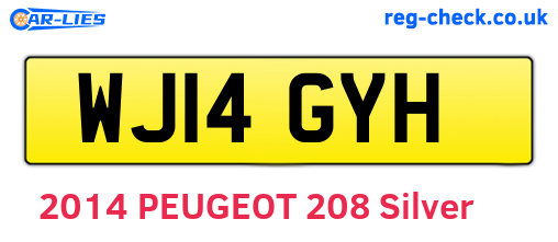 WJ14GYH are the vehicle registration plates.