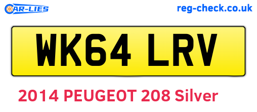 WK64LRV are the vehicle registration plates.