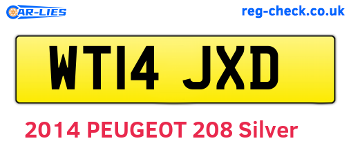 WT14JXD are the vehicle registration plates.
