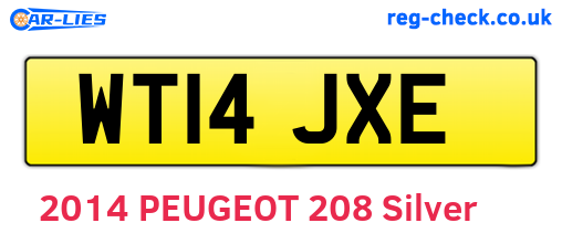 WT14JXE are the vehicle registration plates.