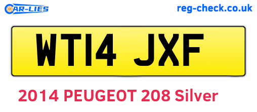 WT14JXF are the vehicle registration plates.
