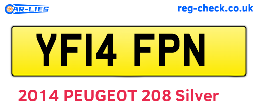 YF14FPN are the vehicle registration plates.