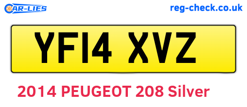 YF14XVZ are the vehicle registration plates.