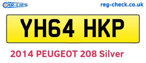 YH64HKP are the vehicle registration plates.
