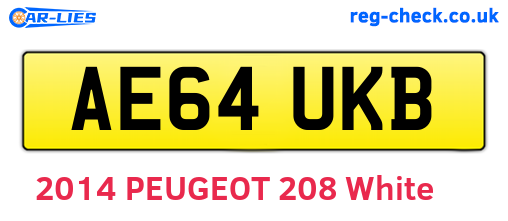 AE64UKB are the vehicle registration plates.