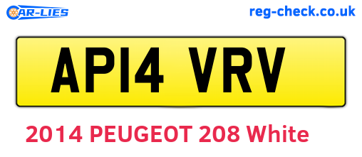 AP14VRV are the vehicle registration plates.