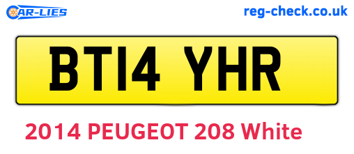 BT14YHR are the vehicle registration plates.