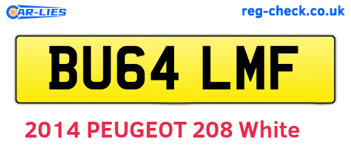 BU64LMF are the vehicle registration plates.