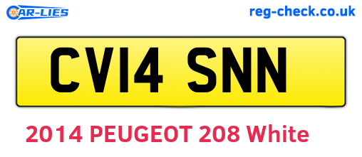 CV14SNN are the vehicle registration plates.