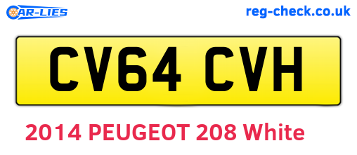 CV64CVH are the vehicle registration plates.