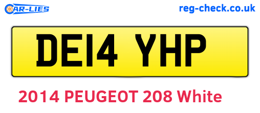 DE14YHP are the vehicle registration plates.