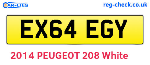 EX64EGY are the vehicle registration plates.