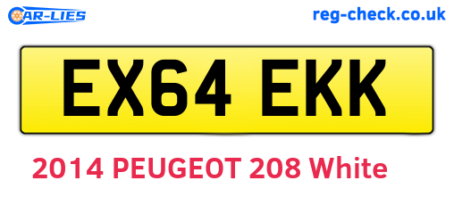 EX64EKK are the vehicle registration plates.