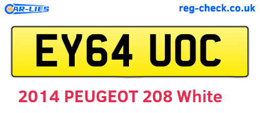 EY64UOC are the vehicle registration plates.