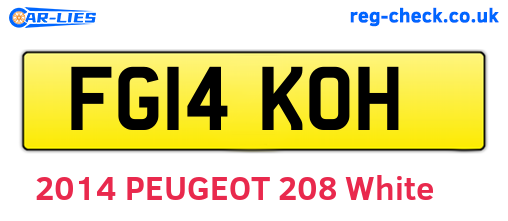 FG14KOH are the vehicle registration plates.