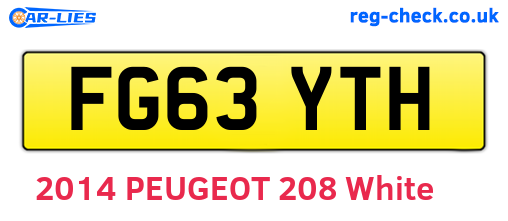 FG63YTH are the vehicle registration plates.