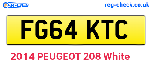 FG64KTC are the vehicle registration plates.