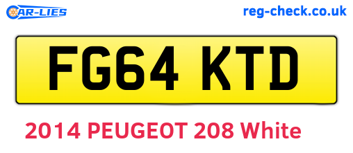 FG64KTD are the vehicle registration plates.