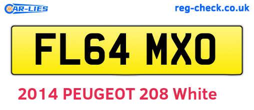 FL64MXO are the vehicle registration plates.