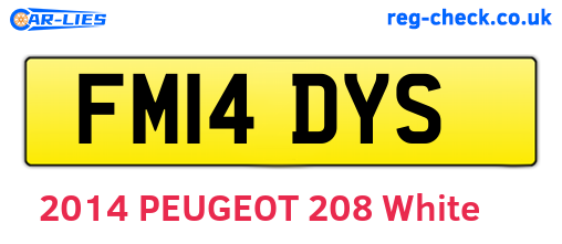FM14DYS are the vehicle registration plates.