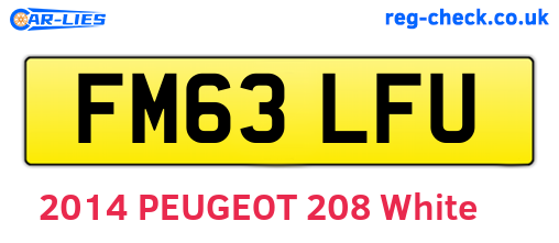 FM63LFU are the vehicle registration plates.