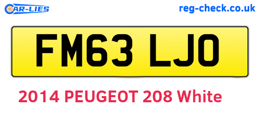 FM63LJO are the vehicle registration plates.