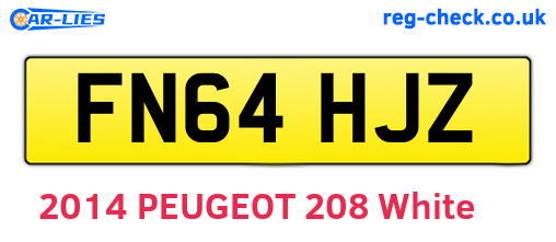 FN64HJZ are the vehicle registration plates.