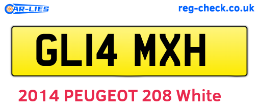 GL14MXH are the vehicle registration plates.