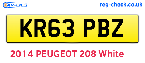 KR63PBZ are the vehicle registration plates.