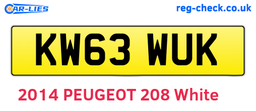 KW63WUK are the vehicle registration plates.