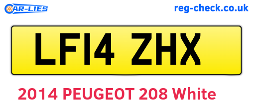 LF14ZHX are the vehicle registration plates.