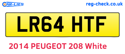 LR64HTF are the vehicle registration plates.