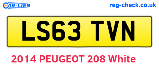 LS63TVN are the vehicle registration plates.