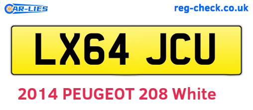 LX64JCU are the vehicle registration plates.