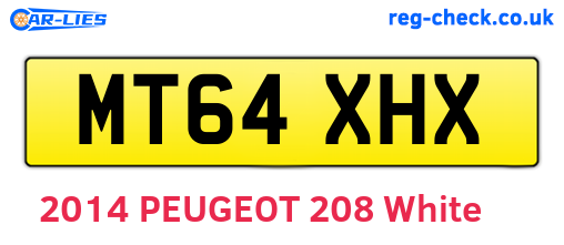 MT64XHX are the vehicle registration plates.