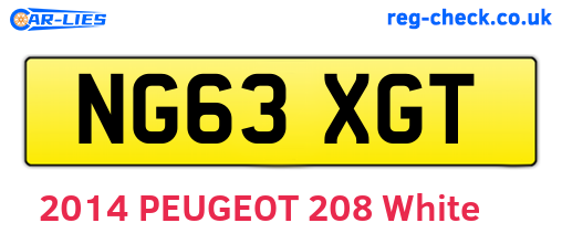 NG63XGT are the vehicle registration plates.