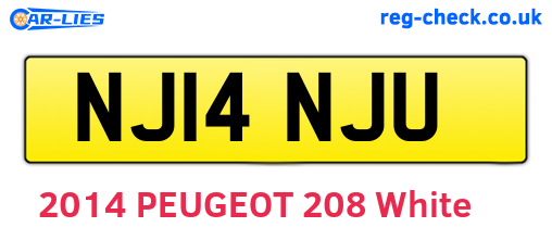 NJ14NJU are the vehicle registration plates.