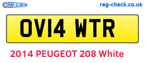 OV14WTR are the vehicle registration plates.
