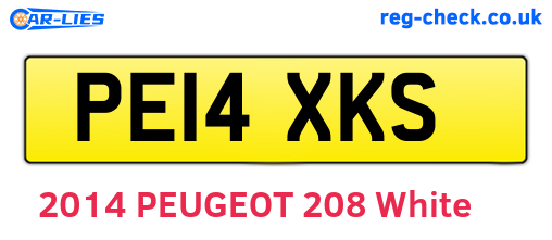 PE14XKS are the vehicle registration plates.