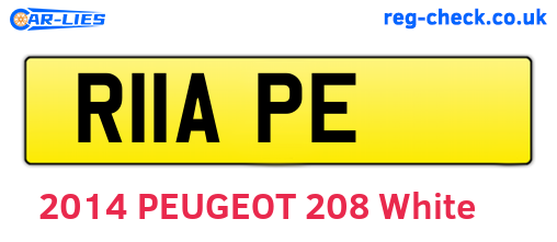 R11APE are the vehicle registration plates.