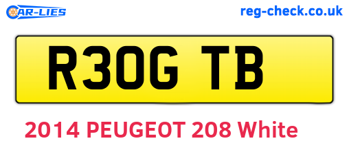 R30GTB are the vehicle registration plates.
