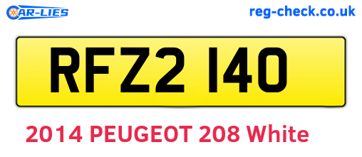 RFZ2140 are the vehicle registration plates.