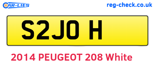 S2JOH are the vehicle registration plates.