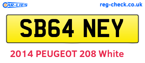 SB64NEY are the vehicle registration plates.